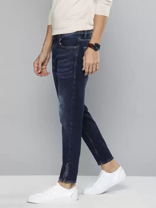 Men Slim Tapered Crop Jeans - image 5