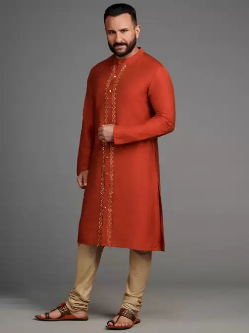 Men Embroidered Kurta - image 5