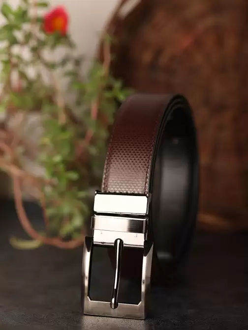 Men Reversible Textured Belt - image 5
