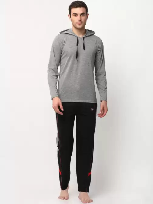 Men Solid Night Suit - image 5