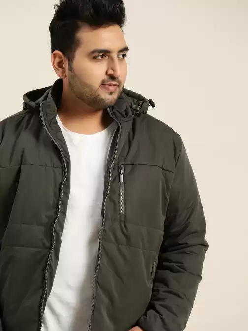 Men Plus Size Hooded Jacket - image 5
