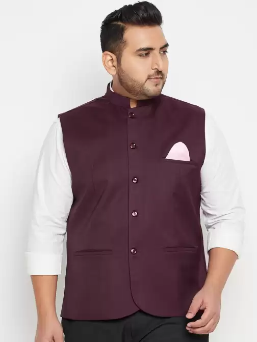 Men Plus Size Nehru Jacket - image 5
