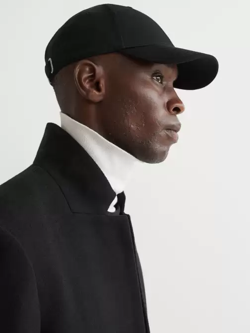 Men Black Cotton Twill Cap - image 5