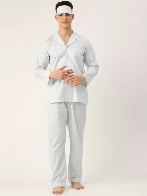 Men Pyjama Set & Sleeping Mask - image 5