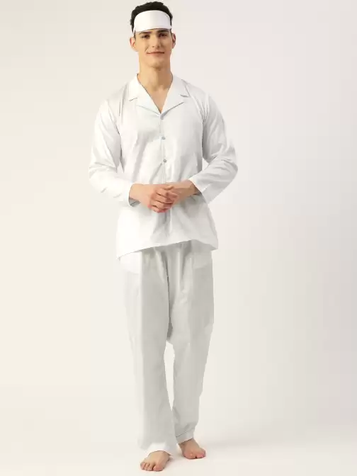 Men Pyjama Set & Sleeping Mask - image 5