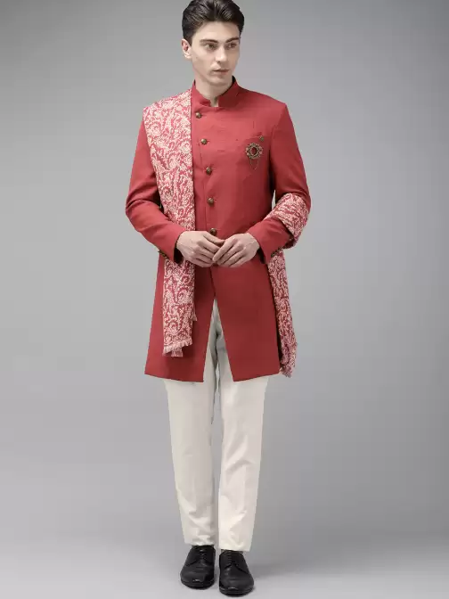Men Self Design Ethnic Suit - image 5