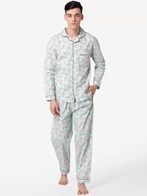 Men Printed Night suit - image 5