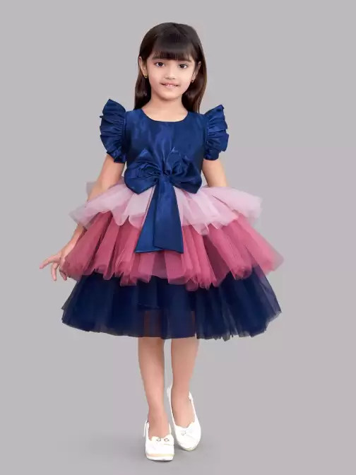 Satin Layaered Dress - image 5