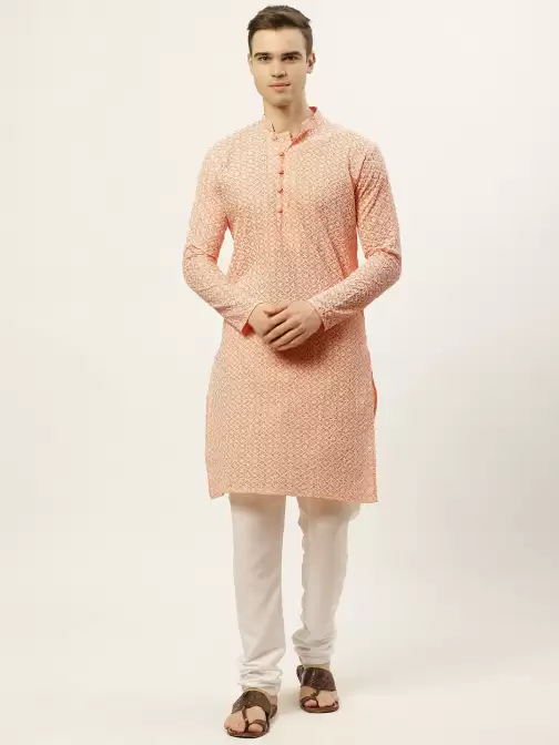 Men Chikankari Kurta Set - image 5