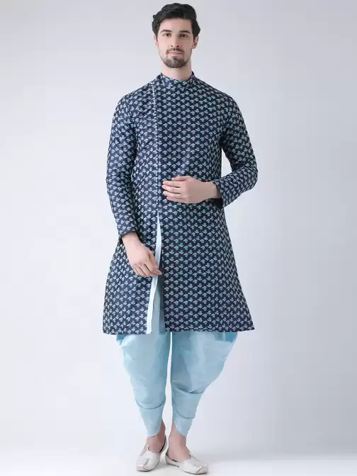 Men Printed Kurta with Patiala - image 5