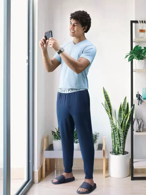 Men Solid Lounge Pants - image 5
