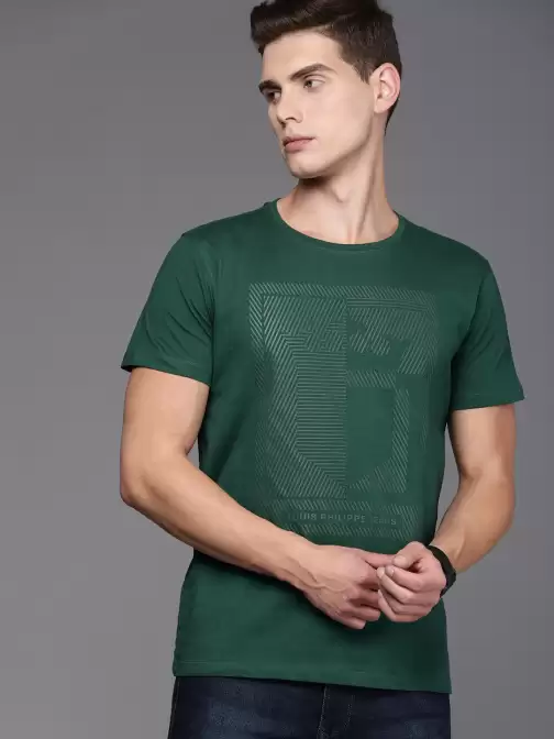 Men Logo Print Cotton T-shirt - image 5