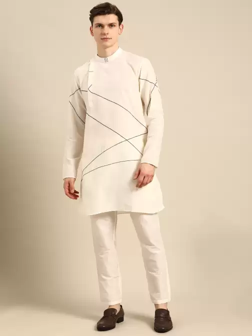 Men Embroidered Kurta with Trousers - image 5