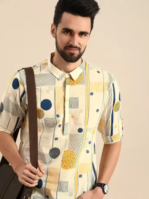 Men Geometric Printed Kurta - image 5
