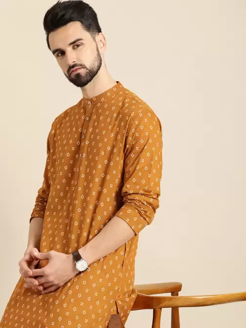 Men Geometric Printed Kurta - image 5