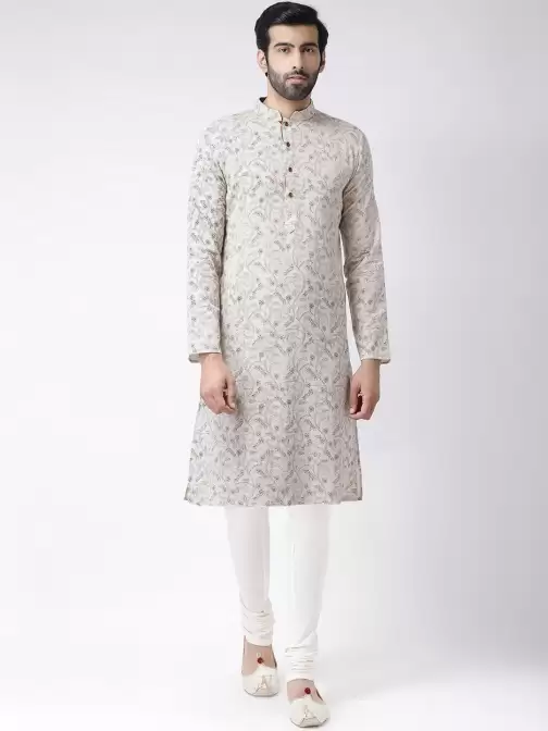 Men Printed Kurta Set - image 5