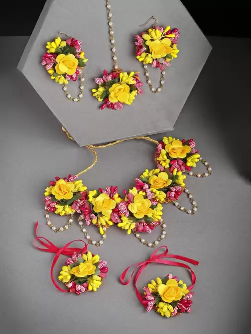 Women Flower Jewellery Set - image 5