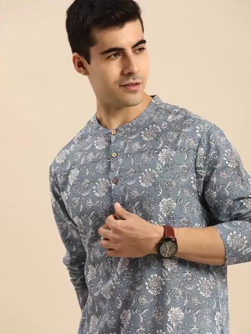 Men Pure Cotton Printed Kurta - image 5