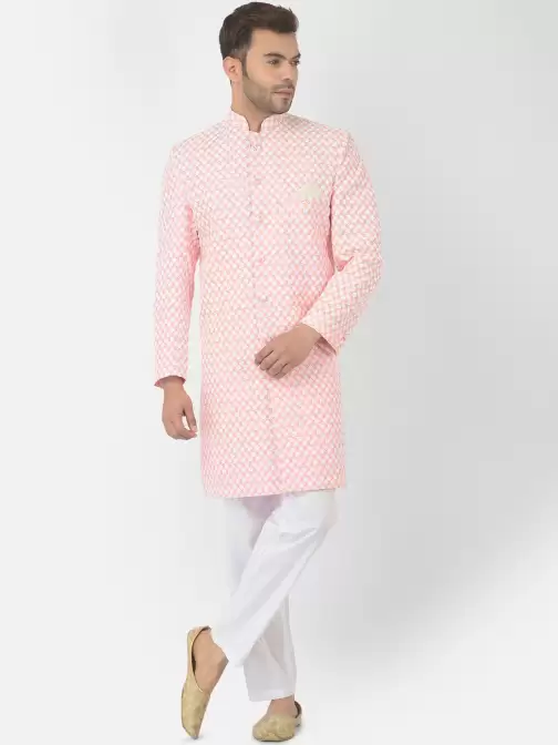 Men Embroidered Kurta with Trousers - image 5