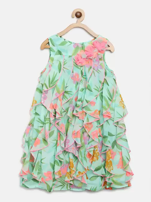 Floral Georgette A-Line Dress - image 5