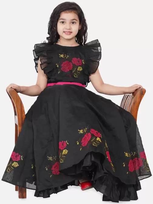 Girls Embroidered Maxi Dress - image 5