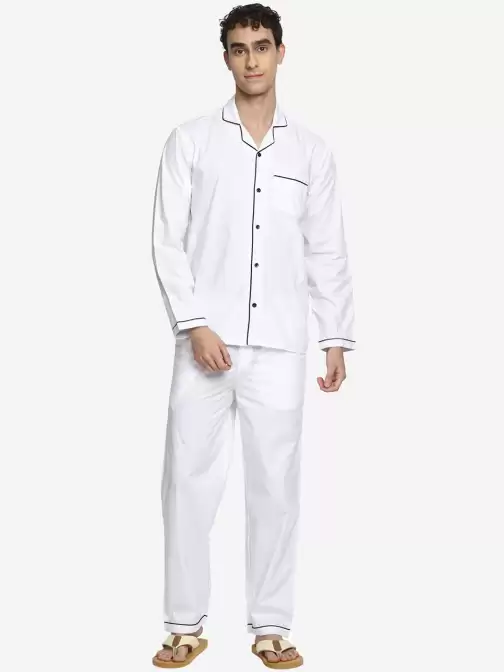 Men Pure Cotton Night Suit - image 5
