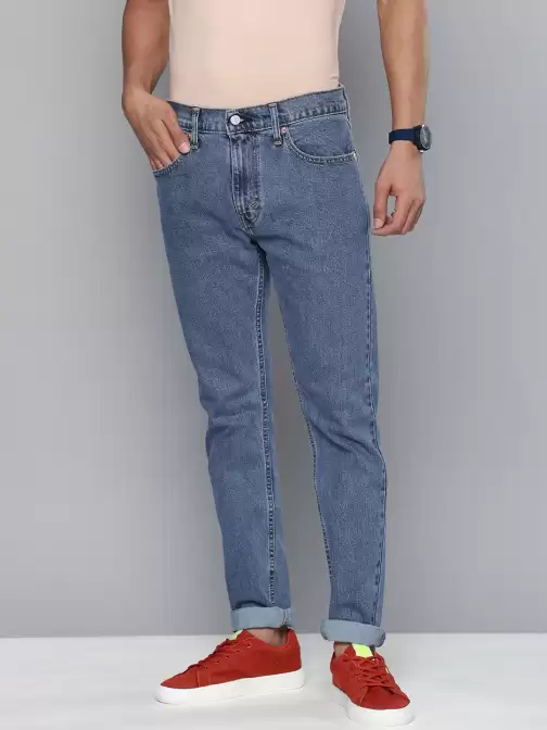 Men Tapered Fit Casual Jeans - image 5