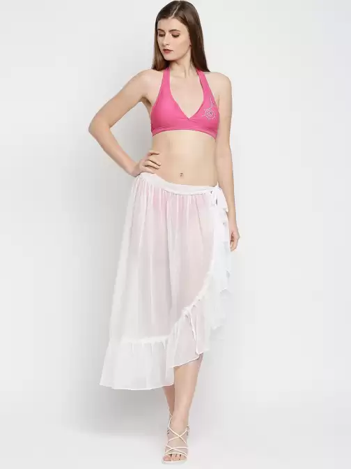 Women Solid Skirt Swimwear - image 5