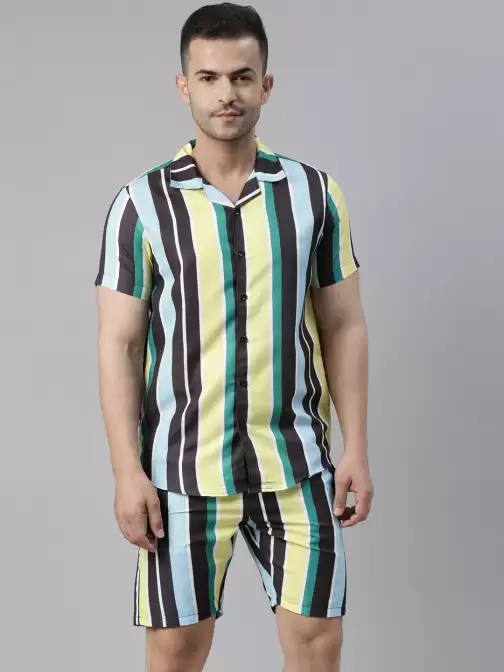 Men Striped Night Suit - image 5