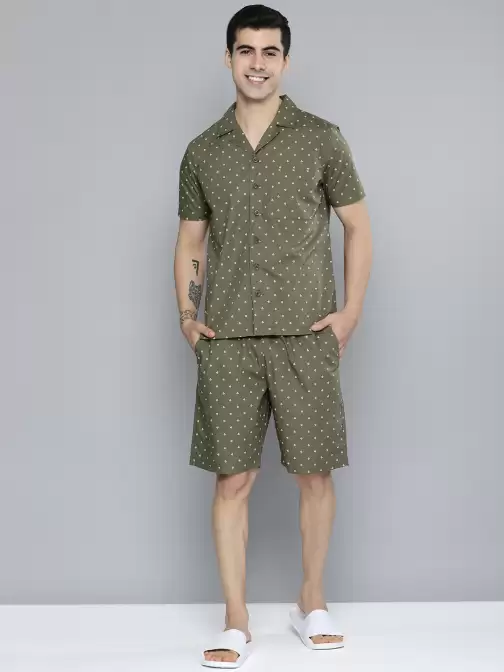 Men Printed Cotton Night suit - image 5