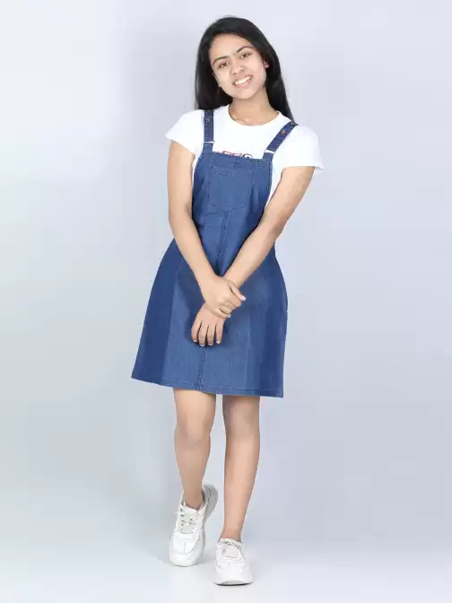 Denim Pinafore Dress - image 5
