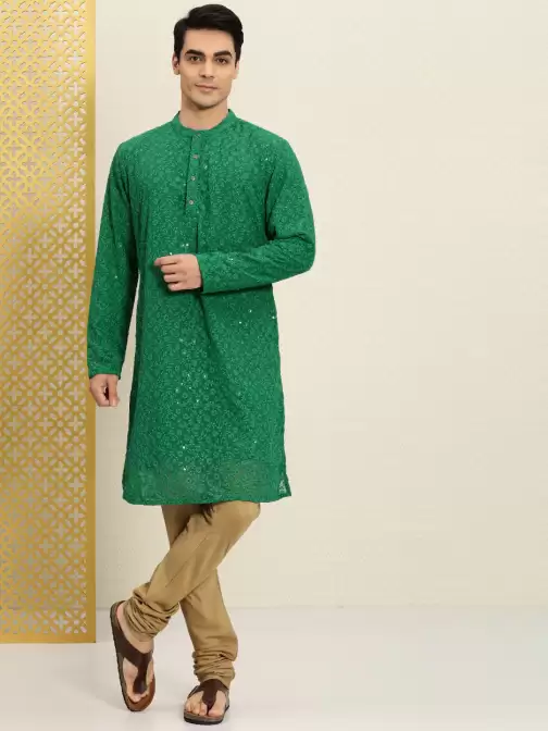 Men Embroidered Rozana Kurta - image 5