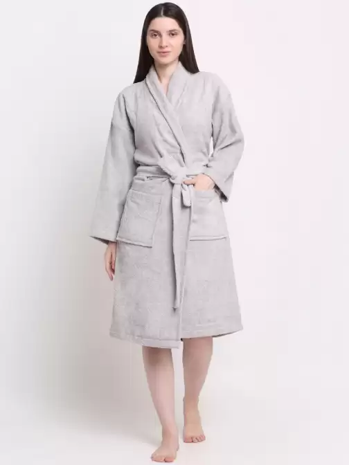 Women Bath Robe With Pockets - image 5