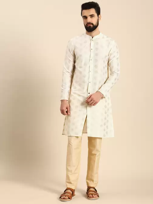 Men Printed Kurta with Trousers - image 5