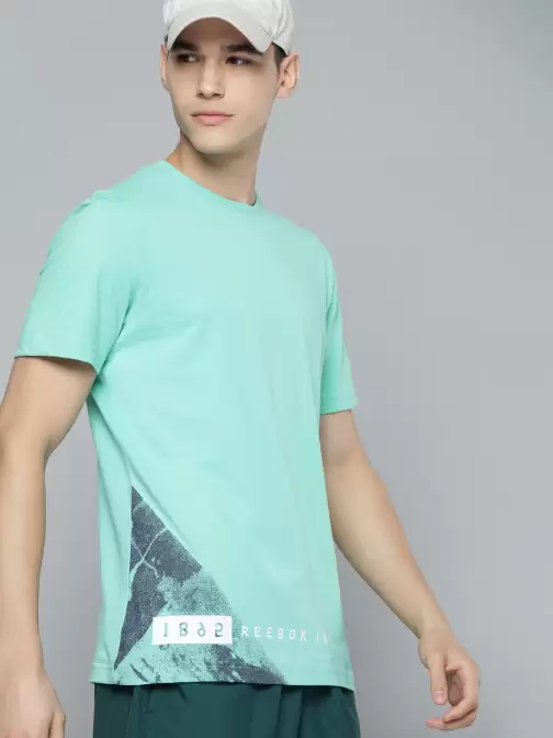 Men Brand Logo Printed Slim Fit T-shirt - image 5