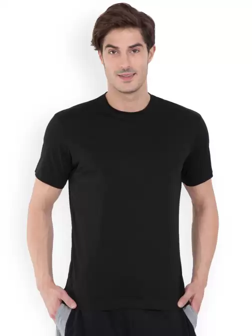 Solid Round Neck Pure Cotton T-shirt - image 5