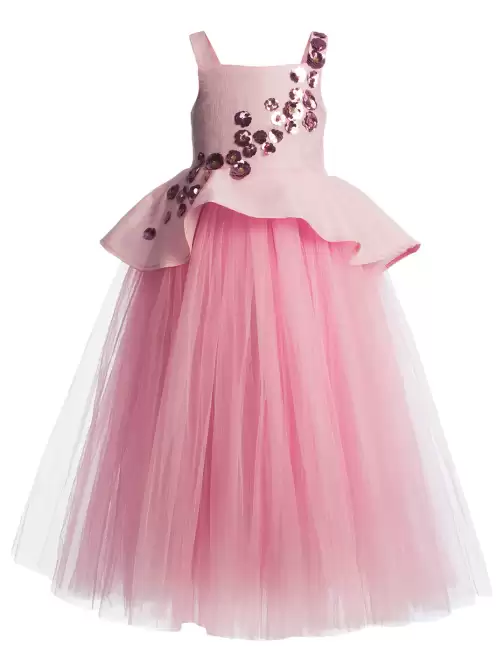 Floral Net Maxi Dress - image 5