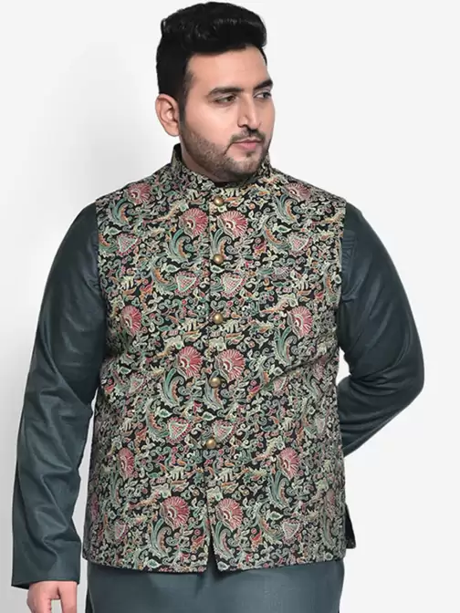 Men Printed Woven Nehru Jacket - image 5