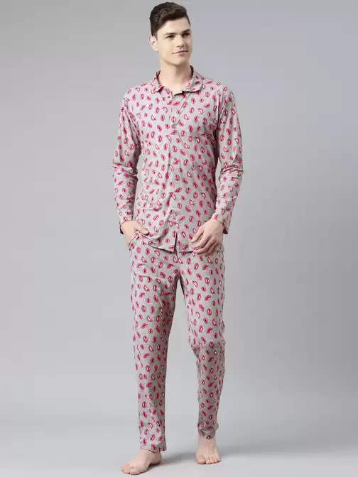 Men Printed Night suit - image 5