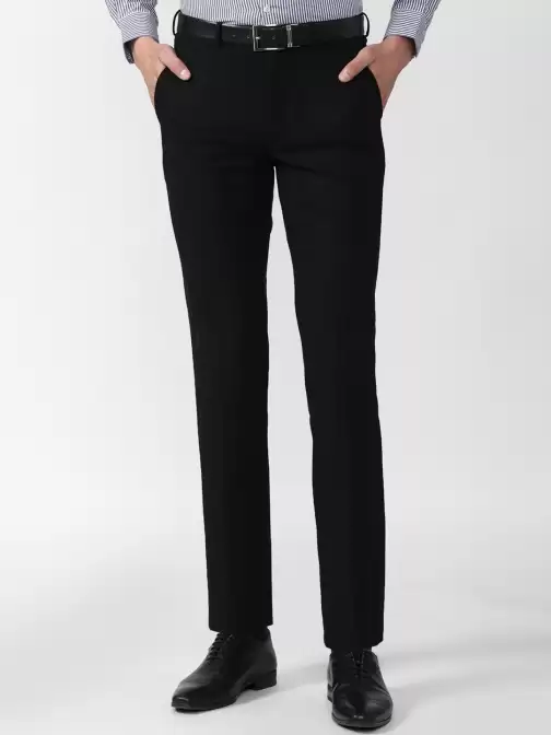 Men Black Formal Trousers - image 5