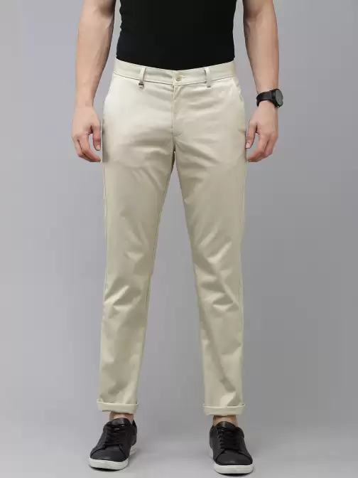 Men Slim Fit Mid-Rise Trousers - image 5