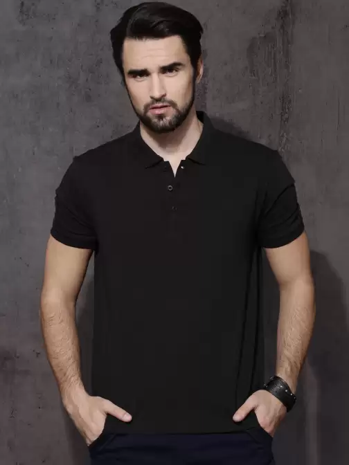 Polo Collar Cotton Pure Cotton T-shirt - image 5