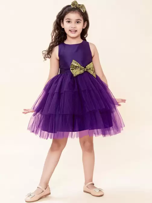 Girls Layered Net Dress - image 5