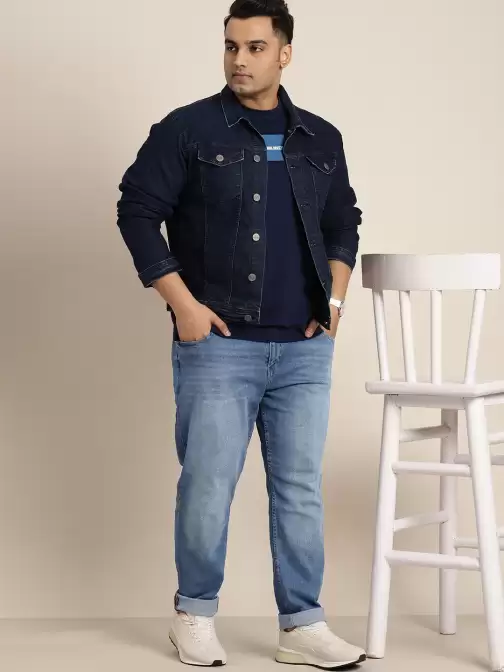 Men Plus Size Tapered Jeans - image 5