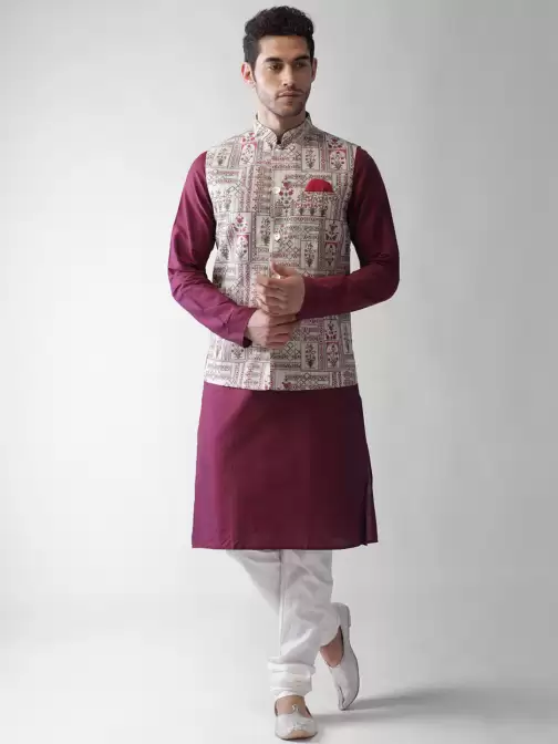 Men Kurta with Churidar - image 5