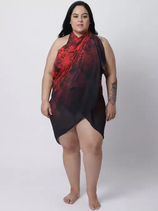 Women Plus Size Printed Sarong - image 5