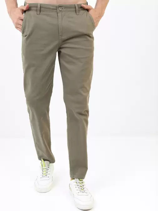 Men Solid Chinos Trousers - image 5