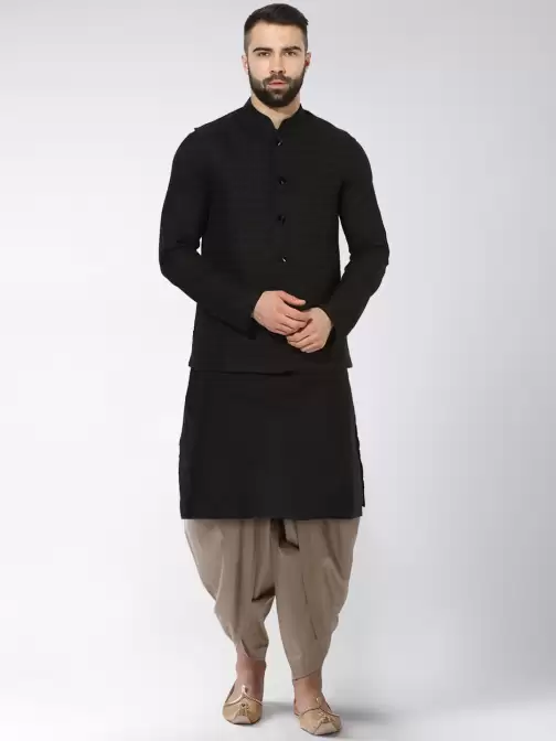 Men Kurta with Dhoti Pants - image 5