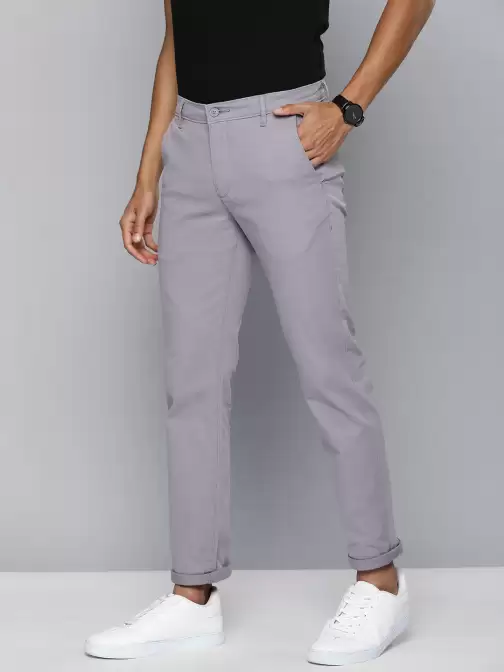 Men Tapered Fit Chinos Trousers - image 5