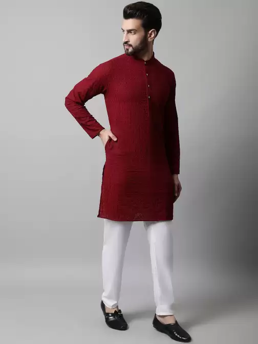 Men Pure Cotton Kurta Set - image 5